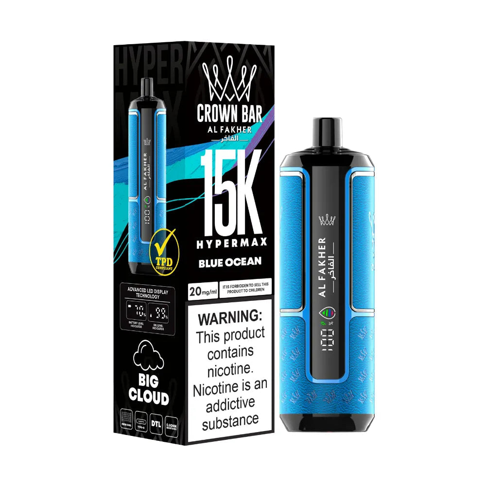 Al Fakher Crown Bar 15K Disposable Vape - Blue Ocean