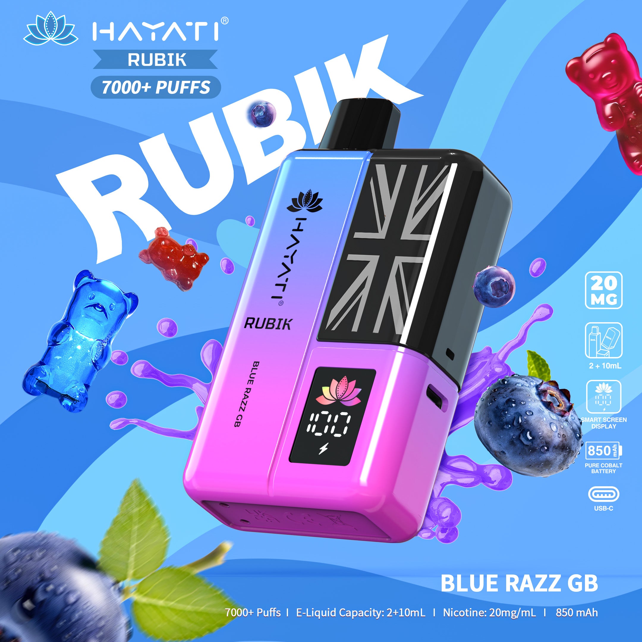 Hayati Rubik 7000+ Puff Disposable | UAE Vapor