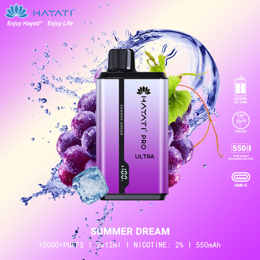 Hayati Pro Ultra 15000+ Puffs Disposable