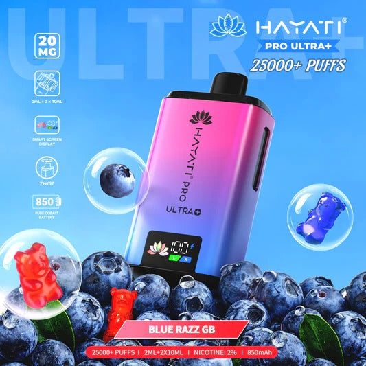 Hayati Pro Ultra+ 25K Disposable - 20MG - UAE Vapor