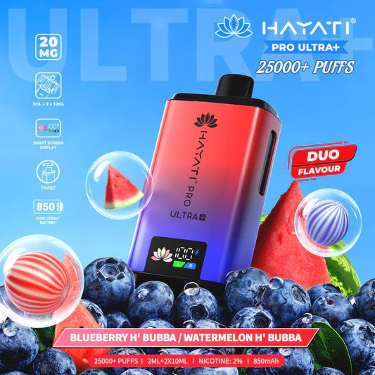 Hayati Pro Ultra+ 25K Disposable - 20MG - UAE Vapor