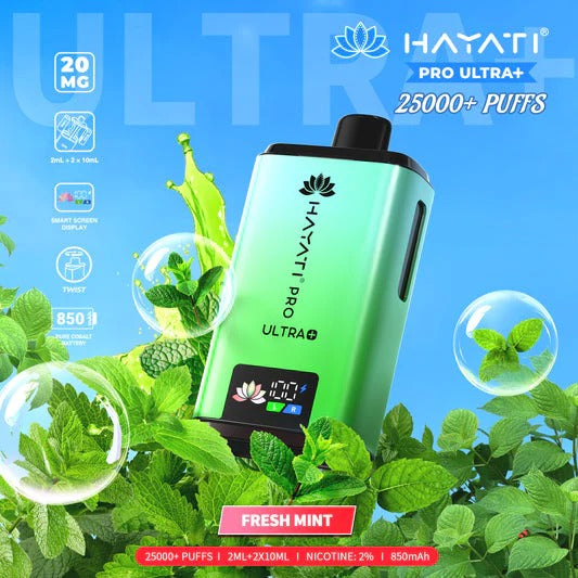 Hayati Pro Ultra+ 25K Disposable - 20MG - UAE Vapor