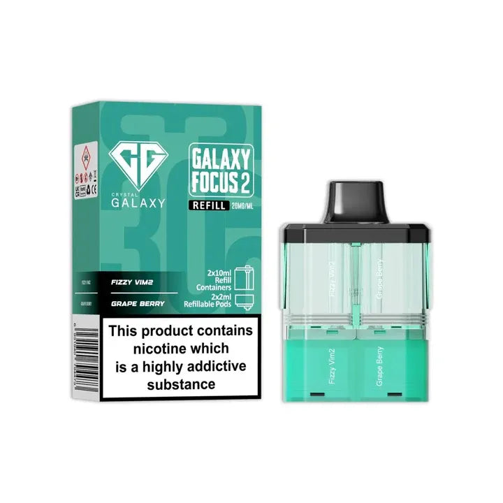 Crystal Galaxy Focus 2 30K Puffs Refill Pods - 20MG - UAE Vapor