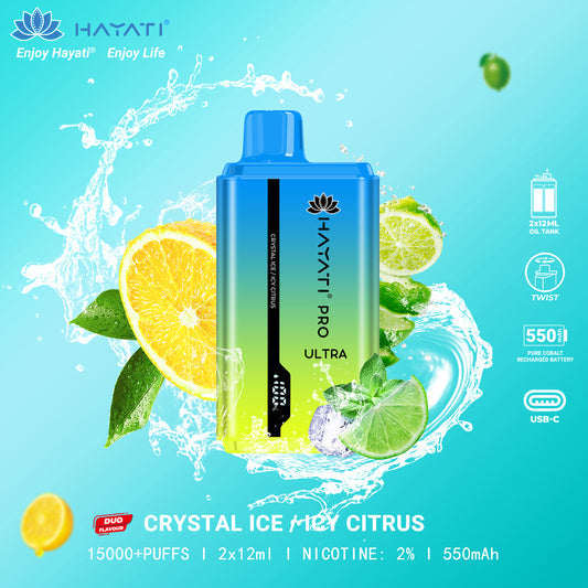 Hayati Pro Ultra 15000+ Puffs 20MG Disposable Vape -  UAE VAPOR