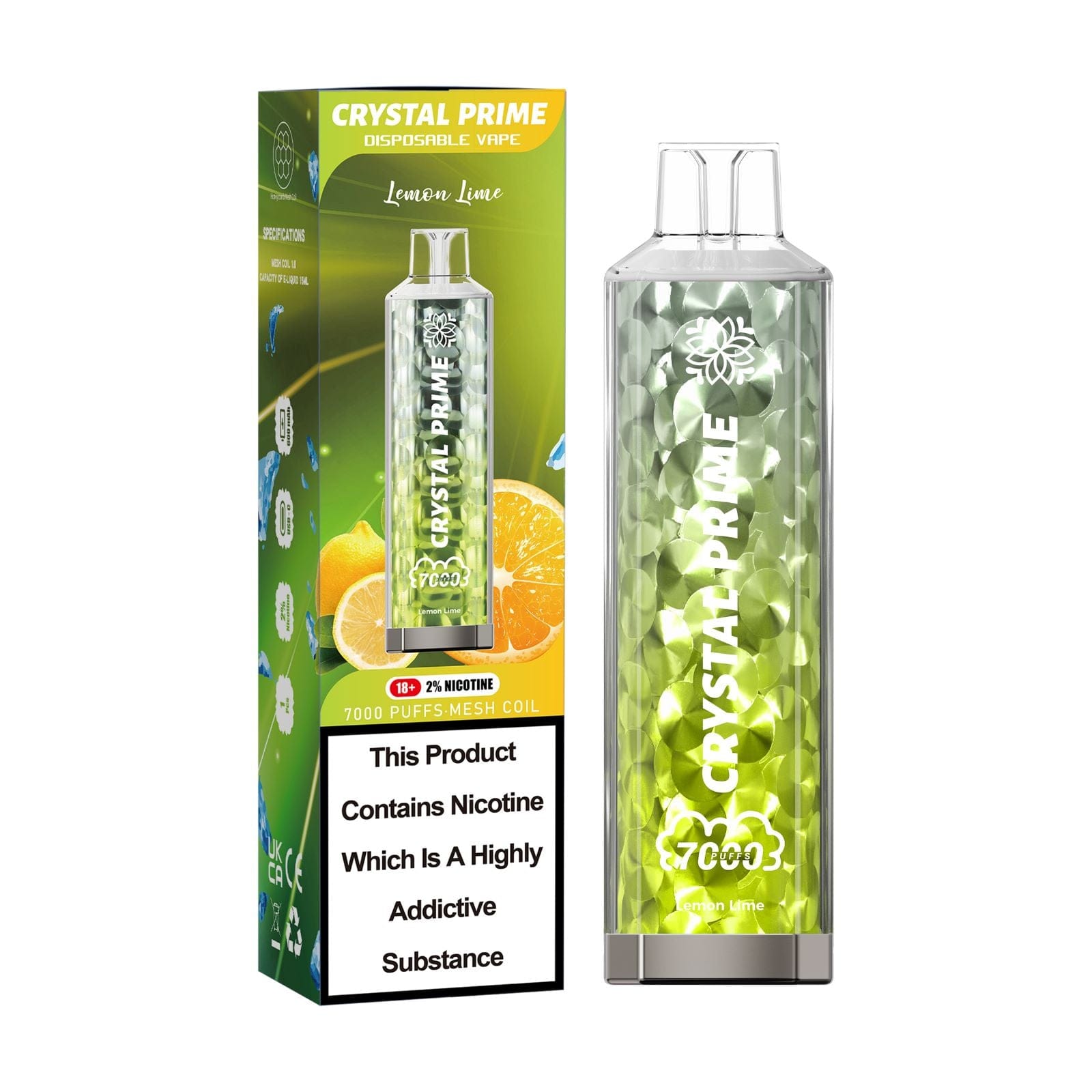 Crystal Prime 7000 Puff Disposable Vape | 20MG in Abu Dhabi | UAE Vapor