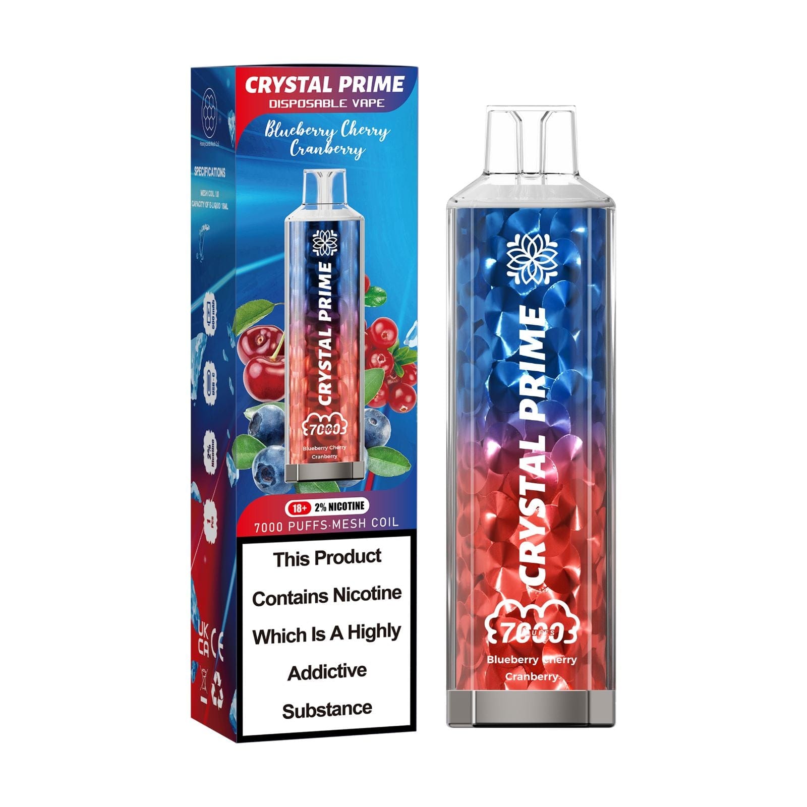 Crystal Prime 7000 Puff Disposable Vape | In Dubai and Abu Dhabi | UAE Vapor