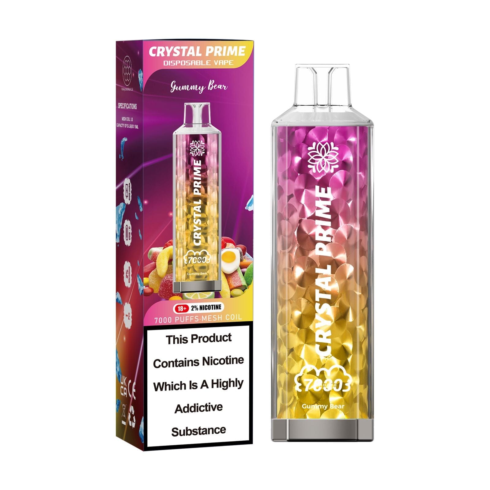 Crystal Prime 7000 Puff Disposable Vape | UAE Vapor