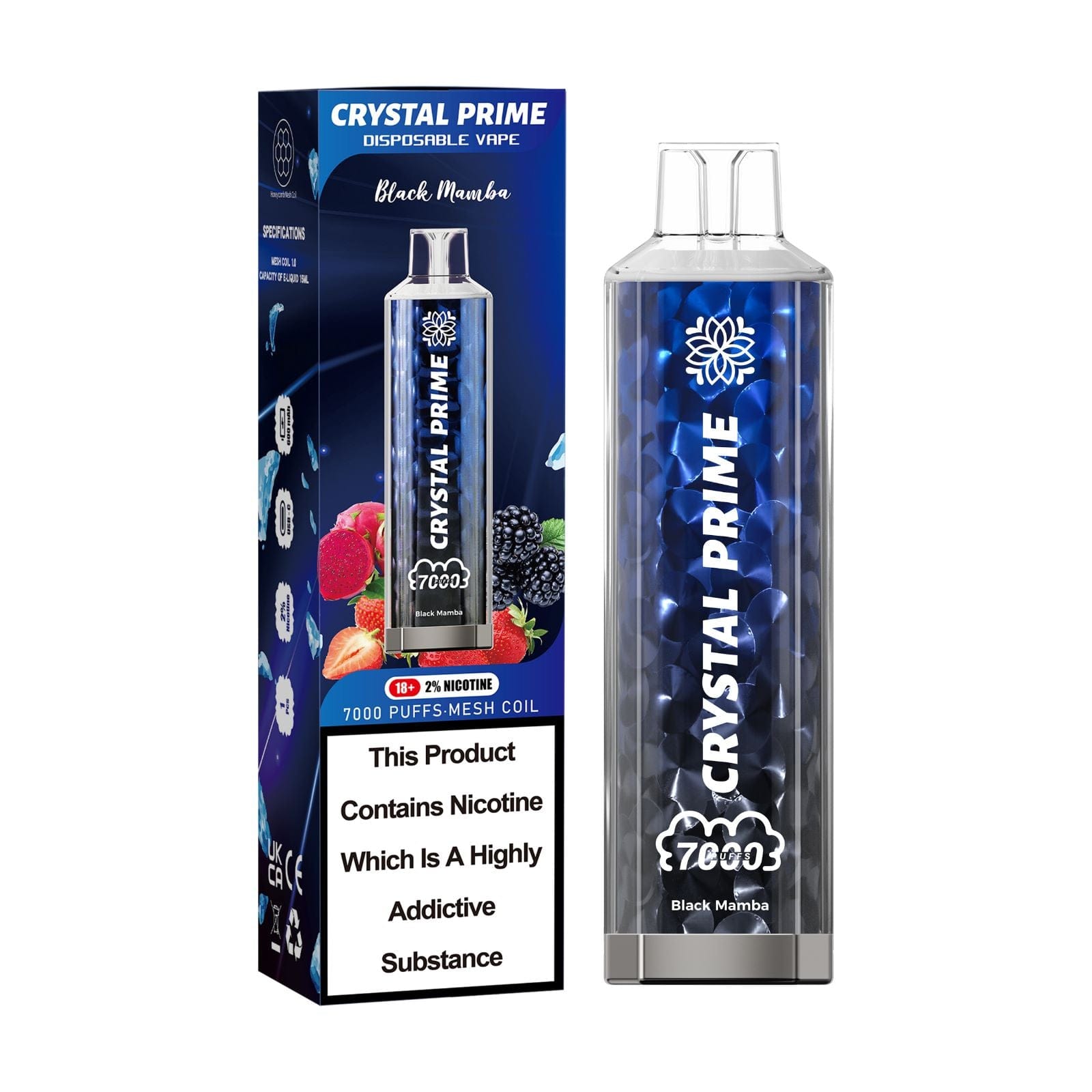 Crystal Prime 7000 Puff Disposable Vape | UAE Vapor