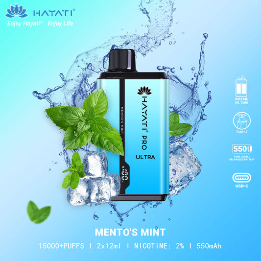 Hayati Pro Ultra 15000+ Puffs Disposable