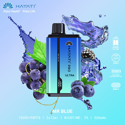 Hayati Pro Ultra 15000+ Puffs Disposable