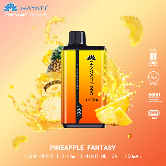 Hayati Pro Ultra 15000+ Puffs Disposable